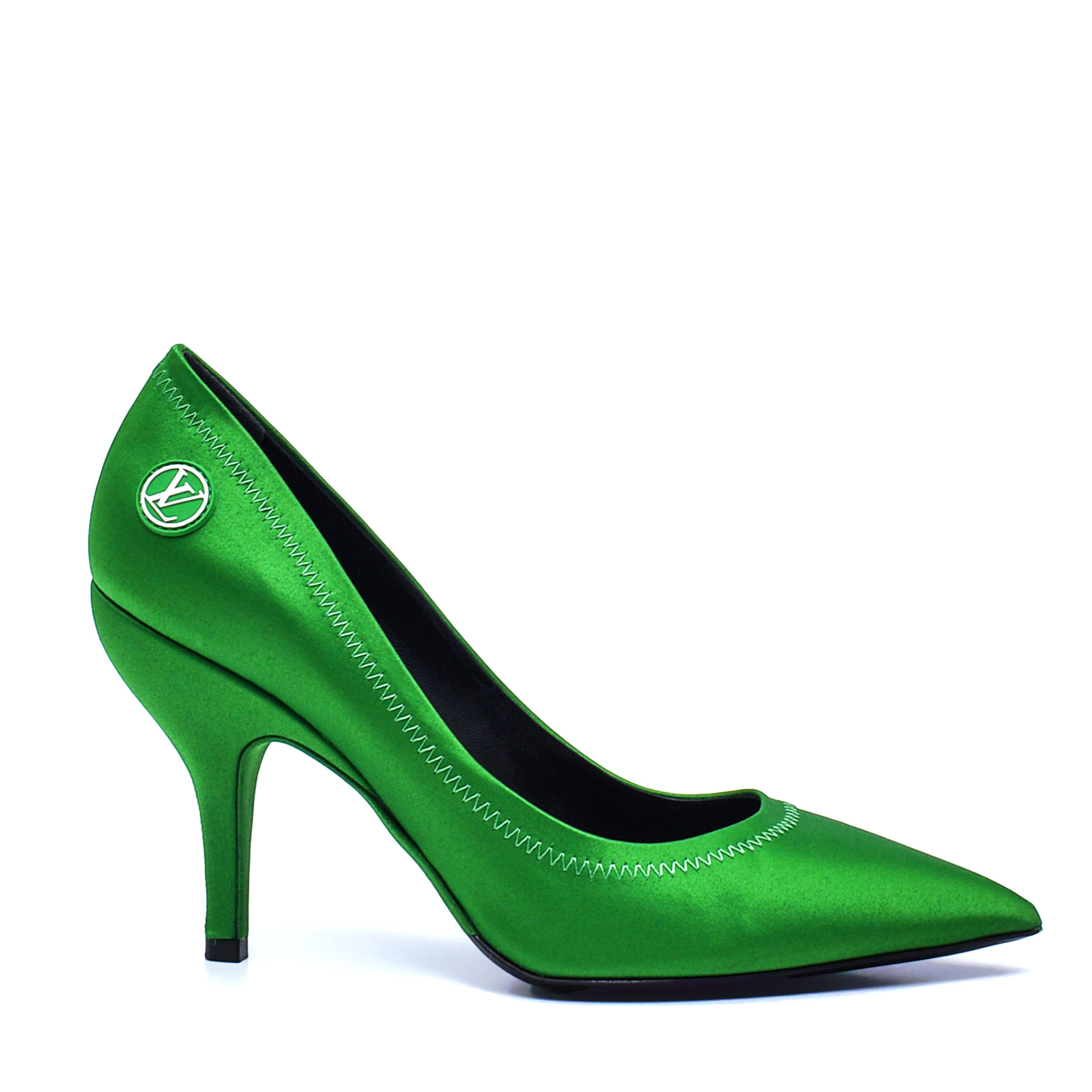 Louis Vuitton - Green Satin Archlight Pumps / 38